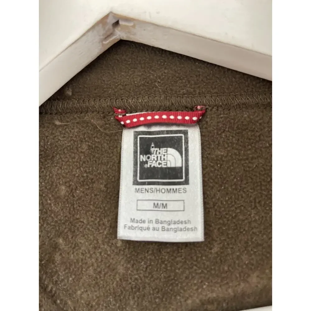 The North Face Sweater Mens Medium Brown Wool Blend Quarter Zip Pullover N192
